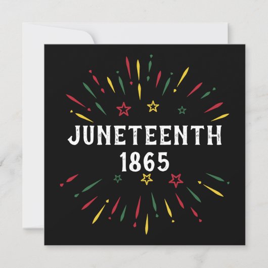 Black History African American Juneteenth 1865 Kaart (Voorkant)