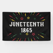 Black History African American Juneteenth 1865 Spandoek (Horizontaal)