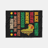 Black History Honing Past Inspirating Future Manne Fleece Deken (Voorkant (Horizontaal))