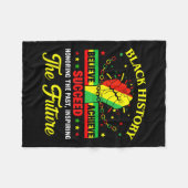 Black History Honing Past Inspirating Future Manne Fleece Deken (Voorkant (Horizontaal))