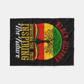 Black History Honing Past Inspirating Future Manne Fleece Deken (Voorkant (Horizontaal))