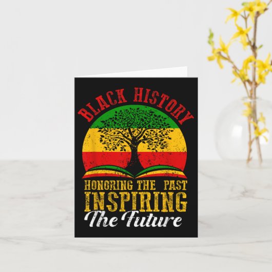 Black History Honing Past Inspirating Future Manne Kaart (Gele Bloem)
