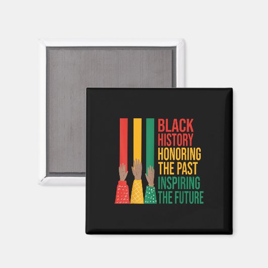 Black History Honing Past Inspirating Future Manne Magneet (Voorkant / Achterkant)