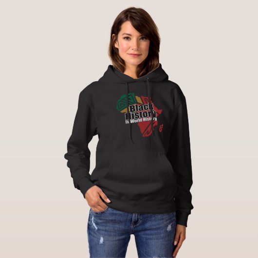 Black History Is World History Hoodie (Voorkant volledig)