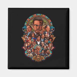 Black History Leaders Collage Inspirational Africa Magneet