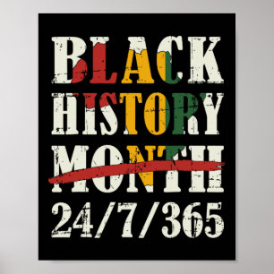 Black History Maand 247365 met Afrikaanse kaart Vl Poster