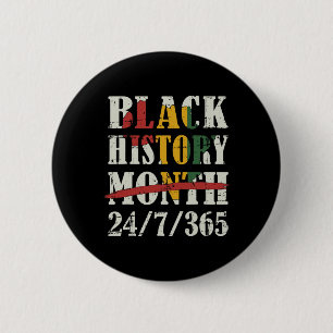 Black History Maand 247365 met Afrikaanse kaart Vl Ronde Button 5,7 Cm