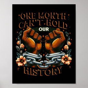 Black History Maand Één Maand Kan Onze Geschiedeni Poster