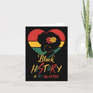 Black History Maand Is Mijn Valentijn Zwarte Vrouw Kaart