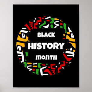 Black History Maand met Afrikaanse kaart Vlag voor Poster