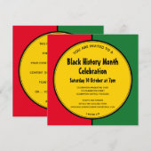 BLACK HISTORY MAAND - Uitnodiging voor gepersonali (Voorkant / Achterkant)