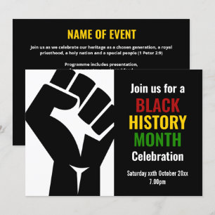 BLACK HISTORY MAAND viering BHM-evenement Kaart