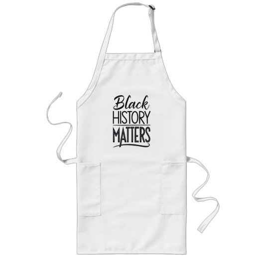 Black History Matters aprons – Black History Month Lang Schort (Voorkant)