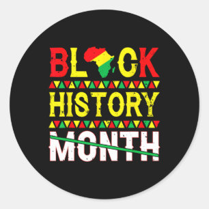 Black History Month 247365 Erfgoed Cultuur Zwart Ronde Sticker