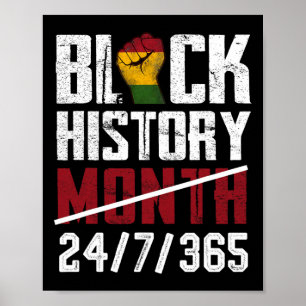Black History Month 247365 Geschenken Afro-Amerika Poster