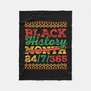 Black History Month 247365 Mannen Vrouwen Kinderen Fleece Deken