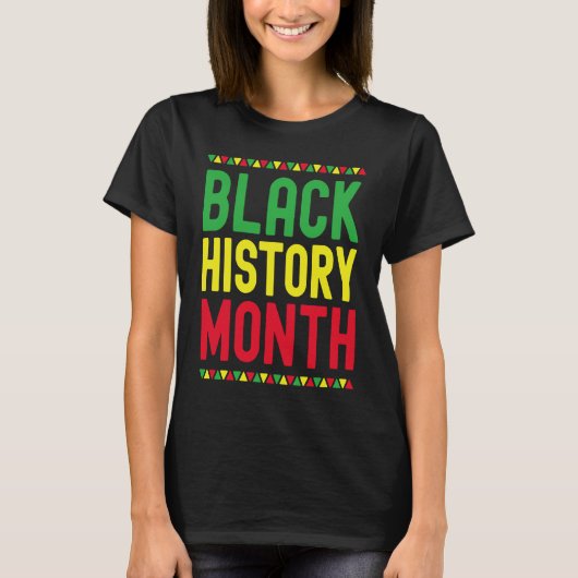 Black History Month Afro African Pride Celebration T-shirt (Voorkant)