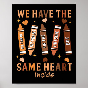 Black History Month Afro-Amerikaanse Zelfde Hart I Poster