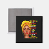Black History Month Afro Zwarte Vrouwen Meisjes Ik Magneet (Voorkant / Achterkant)