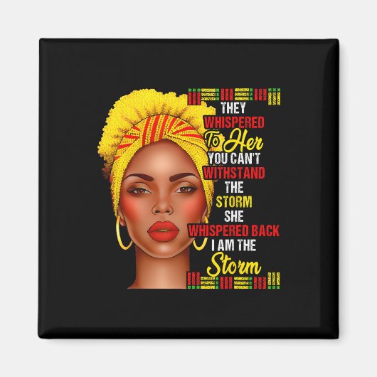Black History Month Afro Zwarte Vrouwen Meisjes Ik Magneet (Voorkant)