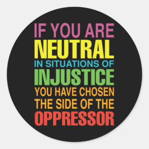Black History Month als je neutraal bent in een be Ronde Sticker