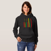 Black History Month American Flag Hoodie (Voorkant volledig)