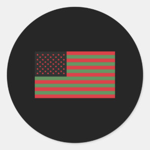 Black History Month Amerikaanse vlag alternatief 3 Ronde Sticker
