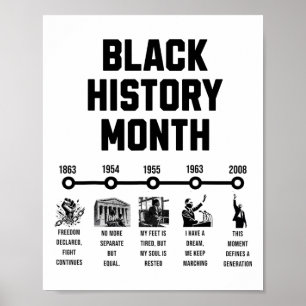 Black History Month Black Excellence Tijdlijn Amer Poster