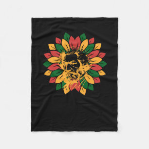 Black History Month Black Geschiedenis Sticker Fleece Deken