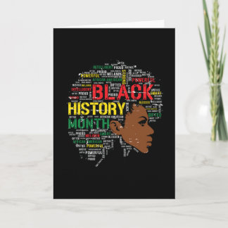Black History Month Black Woman Afro Kaart