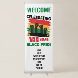BLACK HISTORY MONTH Centennial Black Pride Roll-up Banner