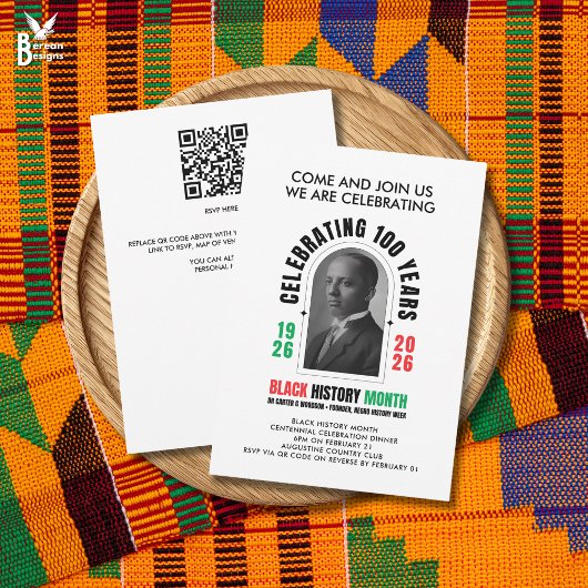 BLACK HISTORY MONTH Centennial Woodson Dinner Kaart