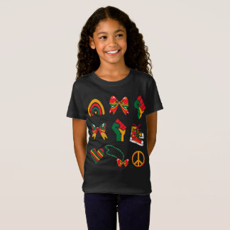 Black History Month Coquette Bow Afro-Amerikaans T-shirt