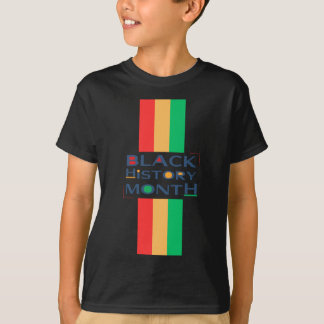 Black History Month Design Sticker T-shirt