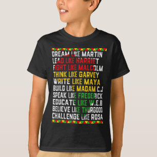Black History Month droom als Afrikaanse leider ma T-shirt