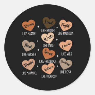 Black History Month Droom Als Martin Afrikaanse Le Ronde Sticker