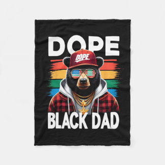 Black History Month Drug Black Dad Funny Black Dad Fleece Deken