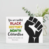 BLACK HISTORY MONTH Event Party Celebration Kaart (Staand voorkant)