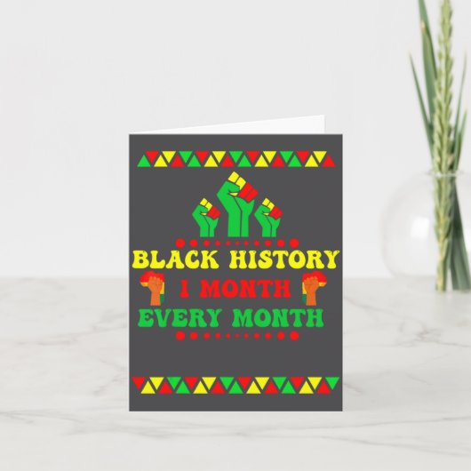 Black History Month Every Month Kaart (Voorkant)