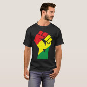 Black History Month Fist Black Power African Ameri T-shirt (Voorkant volledig)