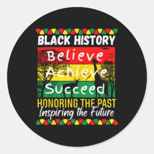 Black History Month gelooft succesvolle Melani te  Ronde Sticker