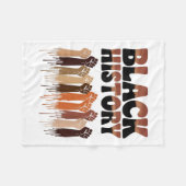 Black History Month Hands Symbol Afro Motivation Fleece Deken (Voorkant (Horizontaal))