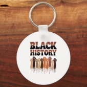 Black History Month Hands Symbol Afro Motivation Sleutelhanger (Voorkant)