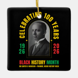 BLACK HISTORY MONTH HONDERDJAAR 100 Jaar BHM Keramisch Ornament