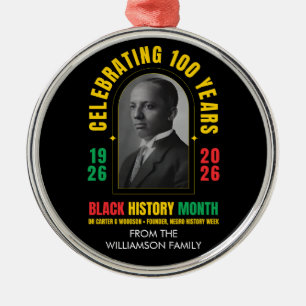 BLACK HISTORY MONTH HONDERDJAAR 100 Jaar BHM Metalen Ornament