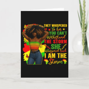 Black History Month Ik Ben De Storm Zwarte Afro Qu Kaart