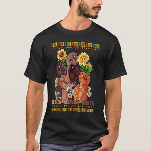 Black History Month Inspiring Black Leaders Power T-shirt (Voorkant)