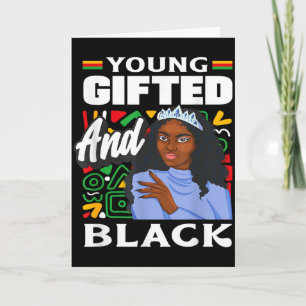 Black History Month Jonge Talentvolle En Zwarte Kaart