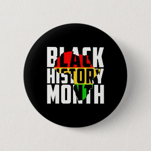 Black History Month  Melanin Pride Afrikaans Ronde Button 5,7 Cm