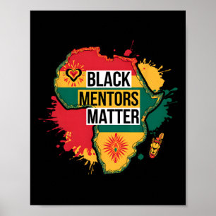 Black History Month Mentoren Probleem Afrika Ameri Poster